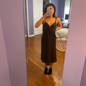 NWOT brown midi dress